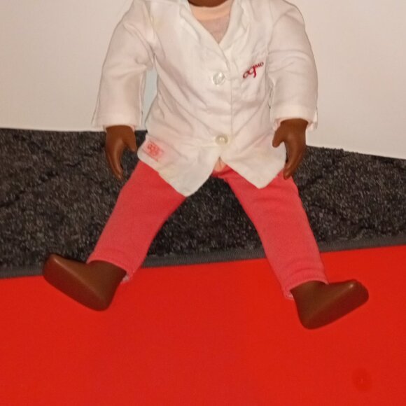 BATTAT AFRICAN AMERICAN OUR GENERATION 18" DOCTOR MEAGAN DOLL WITH BROWN EYES - Picture 2 of 6